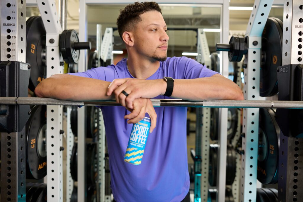Patrick Mahomes -- credit Throne SPORT COFFEE (1) Patrick Mahomes’ Coffee Passion Leads To Investment And Endorsement Deals with THRONE Sport Coffee.